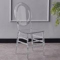 Hot Selling Clear Plastic Back Wedding Dining Chair