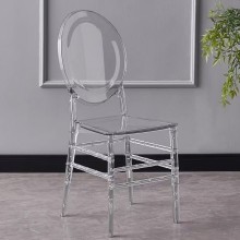 Hot Selling Clear Plastic Back Wedding Dining Chair