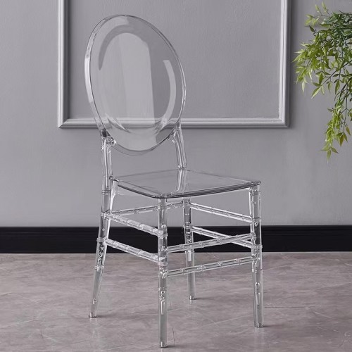 Hot Selling Clear Plastic Back Wedding Dining Chair