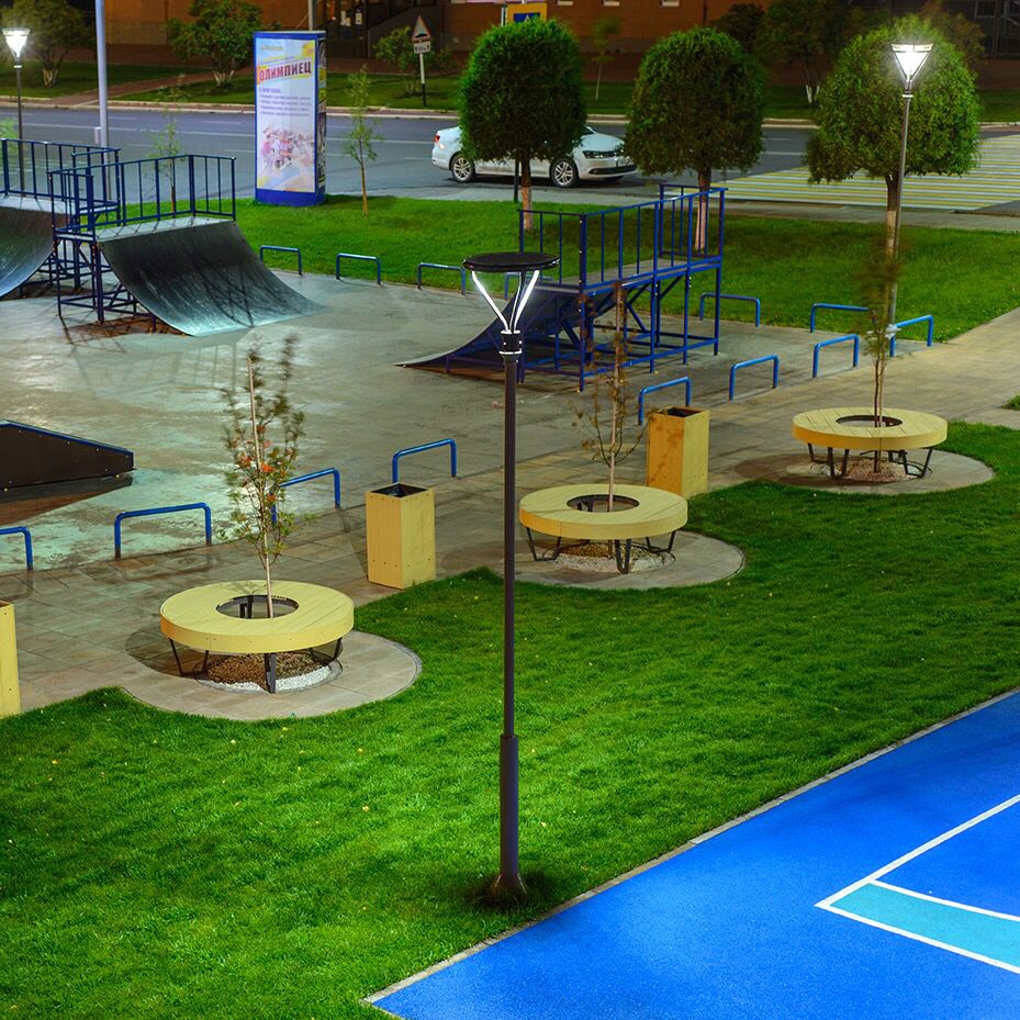 outdoor solar lamp post