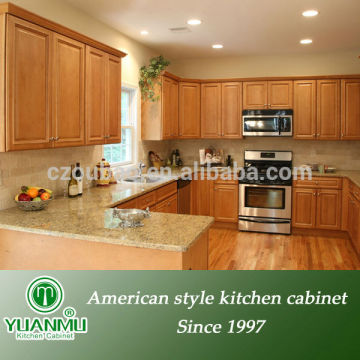 cheap shaker solid wood kitchen cabinet with solid wood door