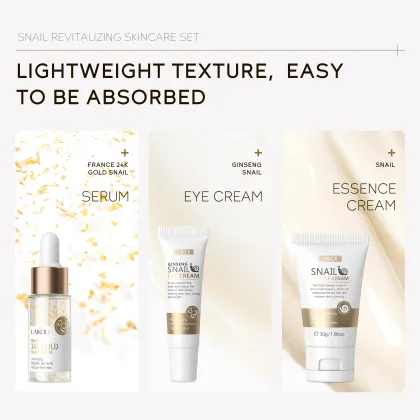 3-Piece Snail Revitalization Skin Care Set with Vitamin C - Whitening, Lightening, Anti-Wrinkle