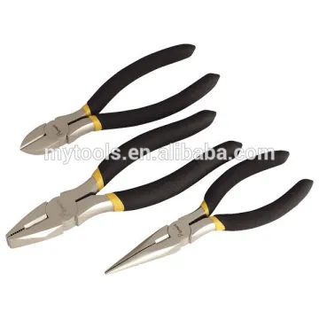 3pcs pliers set including combination plier and cutting plier and long nose plier