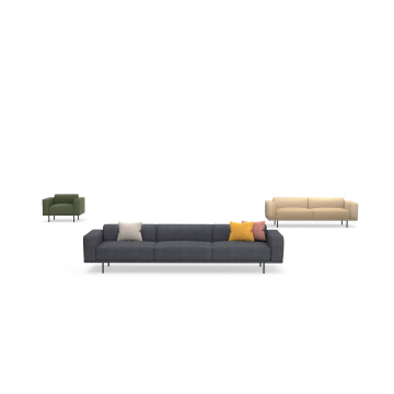 Office Furniture Modular Leather Sofa Set Modern Design Comfortable Commercial Sofa