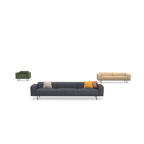 Office Furniture Modular Leather Sofa Set Modern Design Comfortable Commercial Sofa
