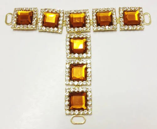 Classical Women Hot-Sell Diamante Trim T-Strap, Square Diamante Embellishment