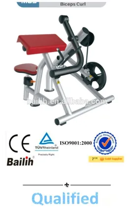 2015 Newest Plate Loaded Gym Equipment, Bailih Seated Biceps Curl Machine for Total Gym
