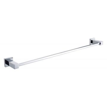 Square Single Bathroom Towel Rail in Chrome