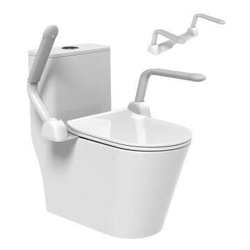 Heavy Duty Foldable Toilet Handrail with Non-Slip Armrest Supporting Up to 280LBS