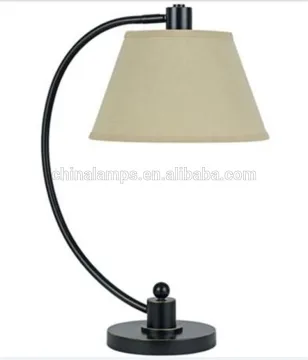 Latest office table designs metal fishing table lamps with fabric lampshade for Italy house lighting supply from zhongshan