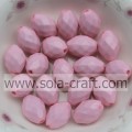 Faceted Diamond Ellipse Acrylic Solid Beads For Decoration