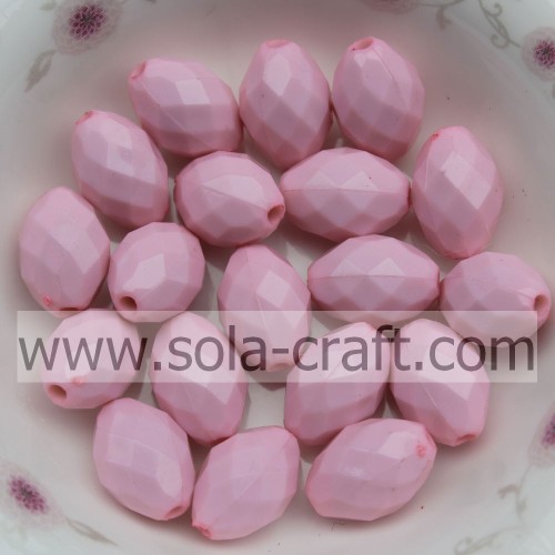 Faceted Diamond Ellipse Acrylic Solid Beads For Decoration