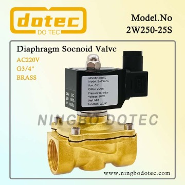G1" 2W250-25S 2 Way NC Water Brass Solenoid Valve