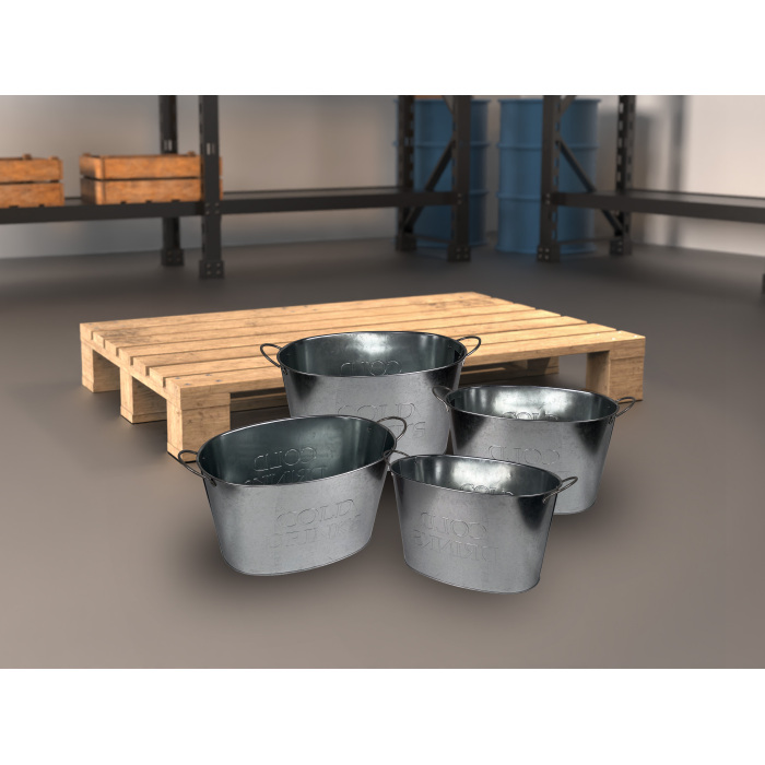 DADI 15L Galvanized Metal Ice Bucket with Handle