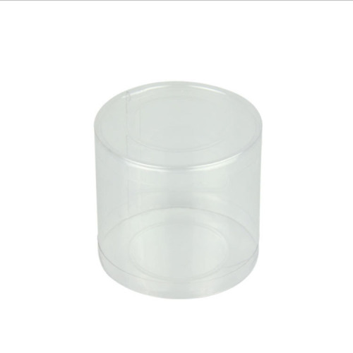 Cilindro de plástico transparente de envase redondo transparente