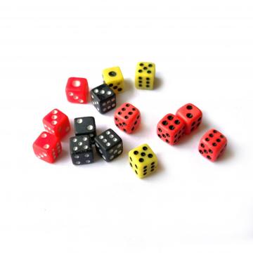 Spot D6 5MM Mini Colorful Square Corner Dice, Plastic Mini Dice 5MM