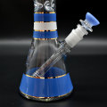 Blue transparent glass hookah