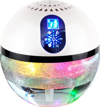 remote control portable kenzo air cleaner led globe water air purifier