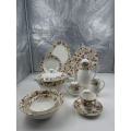 Underglaze colored ceramic tableware