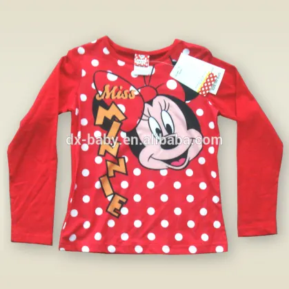 Cotton long sleeve t-shirt fancy girl long sleeve t shirt long sleeve t shirt