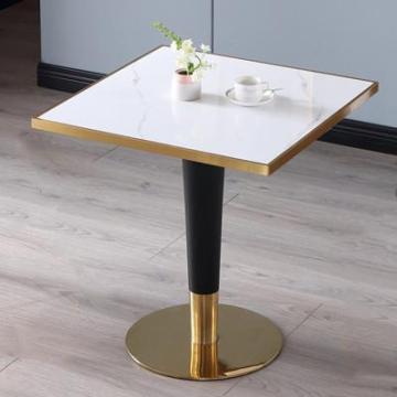 New Design European Modern Luxury Style Vintage Quartz Top Tea Coffee Table For Hotel Living Room Meeting Room