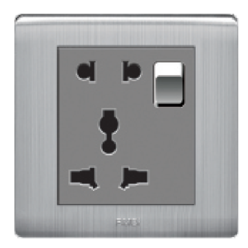 electrical two and three pin socket with switch