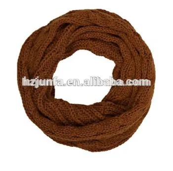 2015 girls fashion new design nice acrylic knitted scarf snood solid color