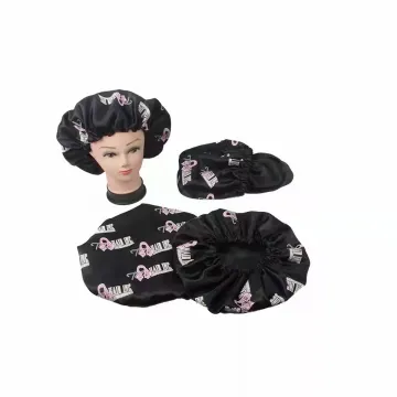 Low MOQ Private Label Sleep Bonnet Custom Hair Silk Satin Bonnets With Logo Stain Head Wrap