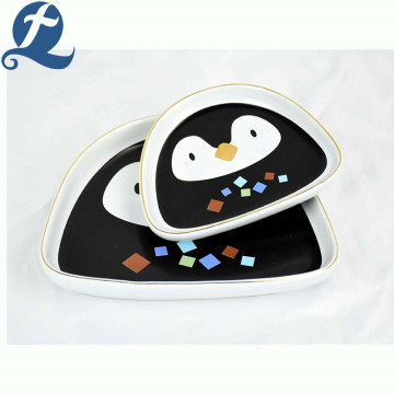 Custom home food water penguin face pet bowl