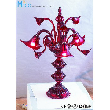 UL, CE, ROHS, C-TICK Good quality red glass table Lamp