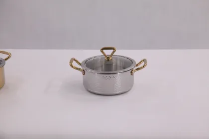 Commercial three-layer steel soup pot