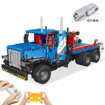 Flytec Remote Control Heavy Duty Tow Truck Building Kit: 1064pcs R/C Toy with App Control