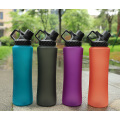 Oblique mouth cycling plastic water bottle