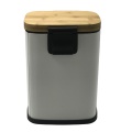 Rectangular Bamboo Lip Pedal Bin