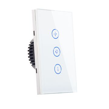 Bingoelec Home Automated Waterproof Tempered Glass Dimmer Switch with US Google Alexa and Tuya Touch Compatibility