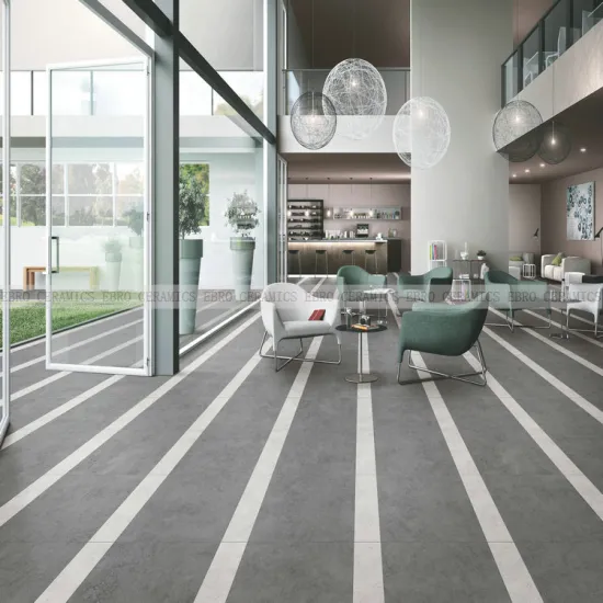 Cement Light Gray Cosmos Concrete Look Porcelain Floor Tiles 600x600mm for Bathroom