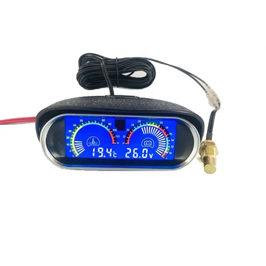 Universal 2-in-1 LCD Car Digital Water Temp Gauge & Voltmeter - 12V/24V Compatible with Water Temperature Sensor