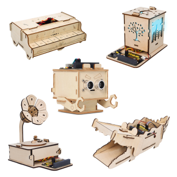 Mikrobit için DIY ahşap STEM Programlama Robotik Kiti