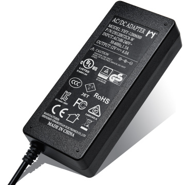12V 6A AC DC ပါဝါ adapter 72w
