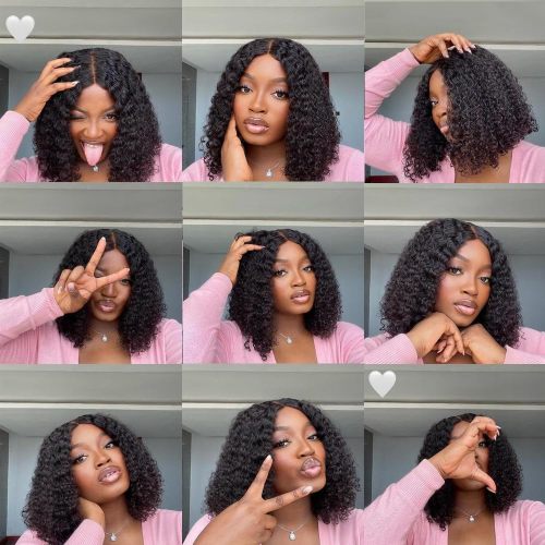 Water Wave Bob Wig Human Hair 4x4 lace