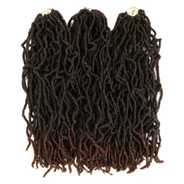 Cheap Wholesale 14/18/24/36 inch Synthetic Curly Pre Looped African Roots Faux Locs Hair ombre Crochet Braid Hair Extensions