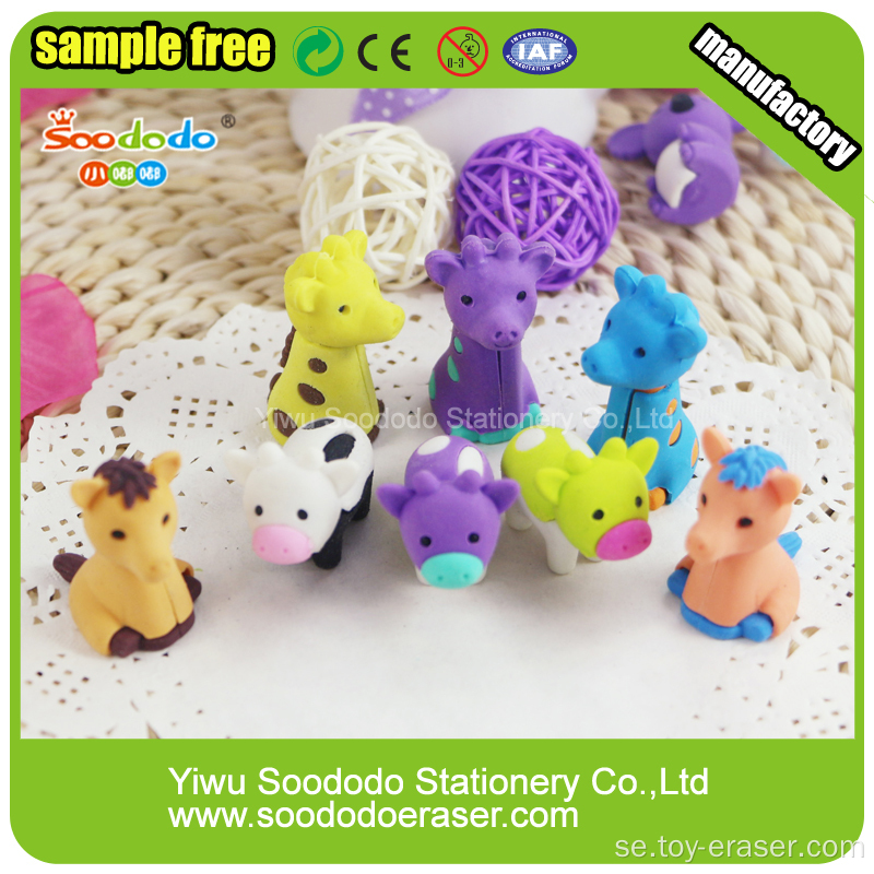 Fancy Animal Ställer Novelty Horse Rubber Eraser