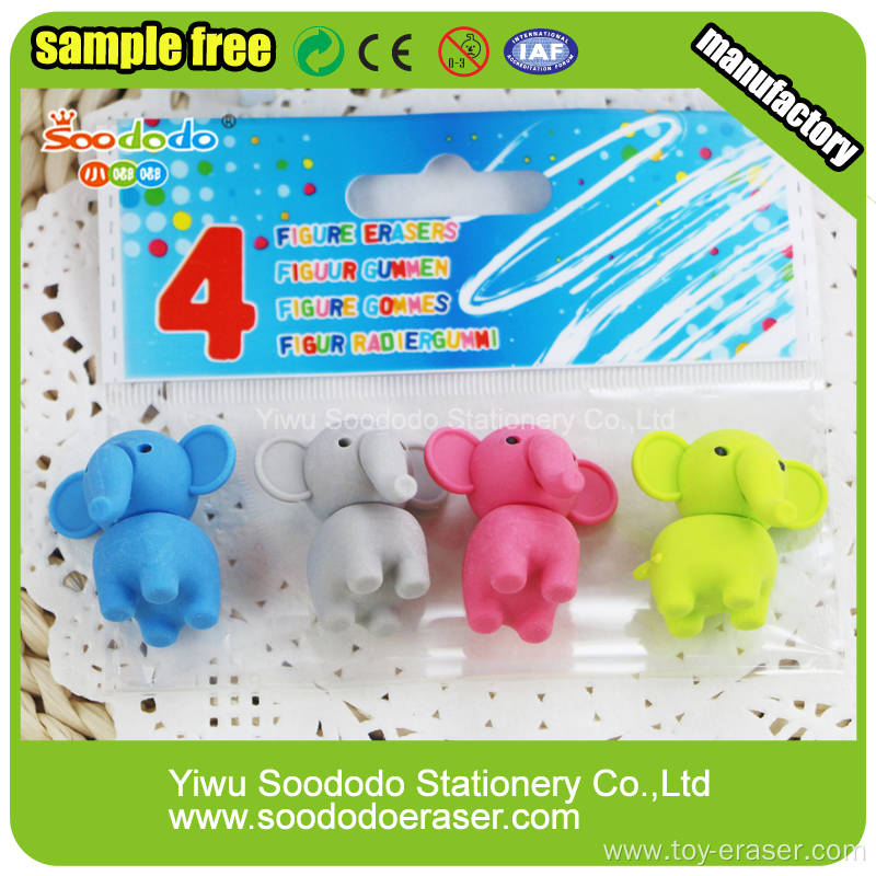 cute elephant animal erasers puzzle eraser rubber