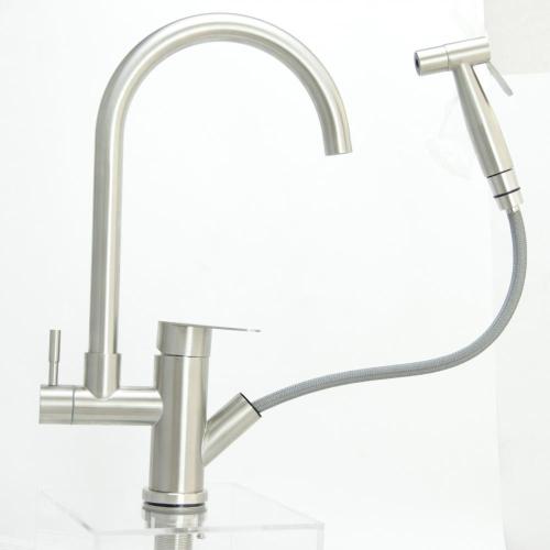 Flexible hose commercial pull out kitchen faucet with sprayer