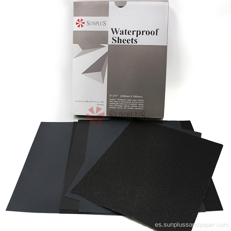 Papel de lija de Wetordry Abrasivos impermeables