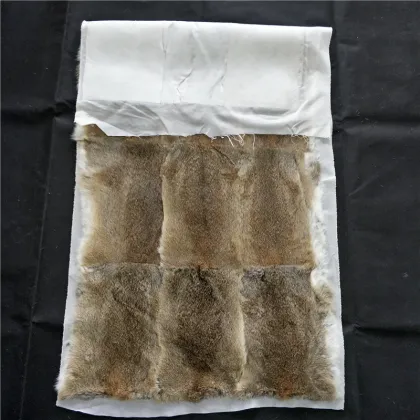 baby rabbit fur skin throw blanket coyote Rabbit Fur plate