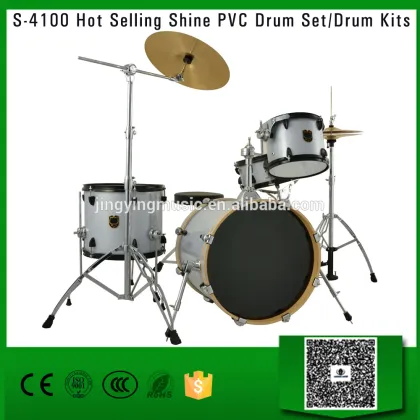 S-4100 Hot Selling Shine PVC Drum Set/Drum Kits