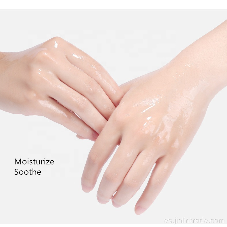 Mano que blanquea la crema hidratante la máscara de la mano nutritiva