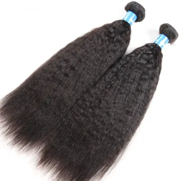 Peruvian Virgin Hair Yaki Hair Weave Bundles, 100% Unprocessed Cheap Peruvian  Kinky Straight Hair Extension