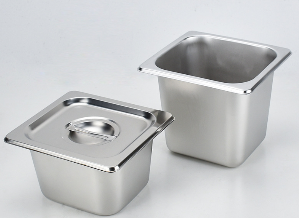 stainless steel self-service square basin.
